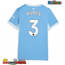 Camisa de Futebol Manchester City Ruben Dias #3 Equipamento Principal Mulheres 2026-27 Manga Curta